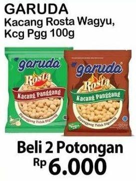 Promo Harga GARUDA Rosta Kacang Panggang Wagyu Beef, Rasa Bawang per 2 pouch 100 gr - Alfamart
