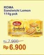 Promo Harga ROMA Sandwichi Crackers Krim Lemon 114 gr - Indomaret