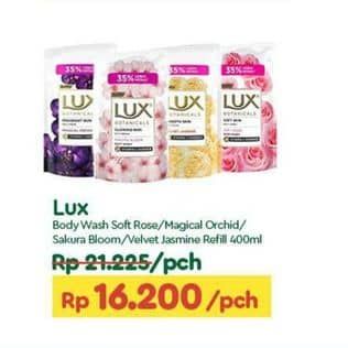 Promo Harga LUX Botanicals Body Wash Soft Rose, Magical Orchid, Sakura Bloom, Velvet Jasmine 400 ml - TIP TOP