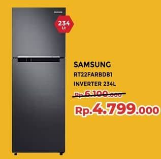 Promo Harga Samsung RT22FARBDB1/SE Kulkas 2 Pintu dengan Digital Inverter 234L   - Yogya