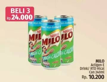 Promo Harga MILO Susu UHT Calcium 240 ml - LotteMart
