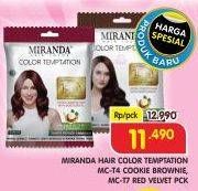 Promo Harga MIRANDA Hair Color Tempation T4 Cookie Brownie, T7 Red Velvet 20 ml - Superindo