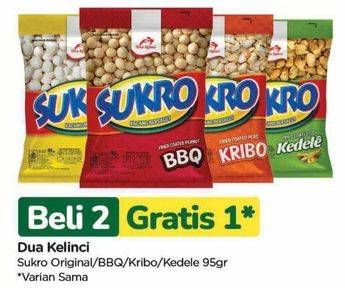 Promo Harga Dua Kelinci Kacang Sukro Original, BBQ, Kribo, Kedele 100 gr - TIP TOP