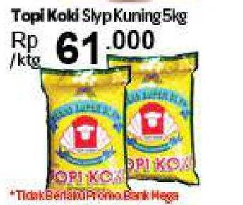 Promo Harga Topi Koki Beras  Super Slyp Kuning 5 kg - Carrefour