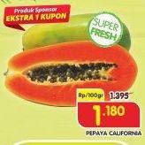 Promo Harga Pepaya California per 100 gr - Superindo