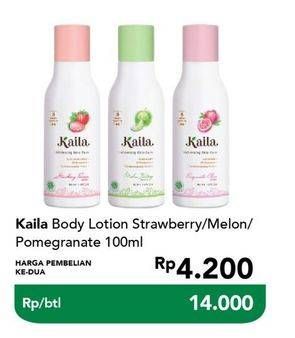 Promo Harga KAILA Body Lotion Strawberry Passion, Melon Fantasy, Pomegranate Bliss 100 ml - Carrefour
