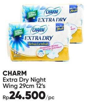 Promo Harga Charm Extra Dry Night Wing 29cm 12 pcs - Guardian