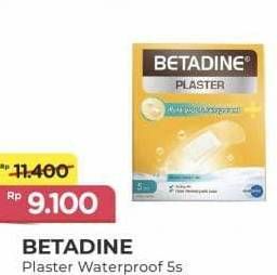 Promo Harga Betadine Plaster Waterproof 5 pcs - Alfamart