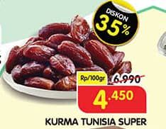 Promo Harga Kurma Tunisia Super per 100 gr - Superindo