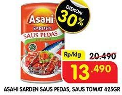 Promo Harga Asahi Sardines Saus Pedas, Saus Tomat 425 gr - Superindo