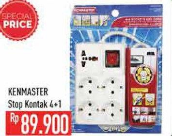 Promo Harga KENMASTER Stop Kontak 4 + 1 1 pcs - Hypermart