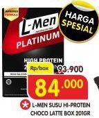 Promo Harga L-MEN Platinum Choco Latte 201 gr - Superindo