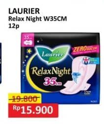 Promo Harga Laurier Relax Night 35cm 12 pcs - Alfamart