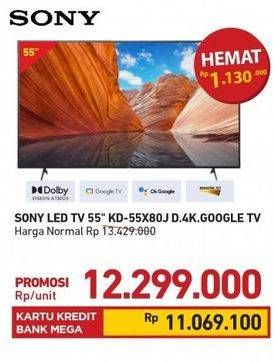 Promo Harga SONY 55X80J Ultra HD 4K Smart TV  - Carrefour