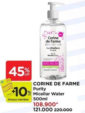 Promo Harga Corine De Farme Purity Micellar Water 500 ml - Watsons