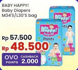 Promo Harga Baby Happy Body Fit Pants M34, L30 30 pcs - Indomaret