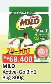 Promo Harga Milo ActivGo 3in1 800 gr - Alfamart