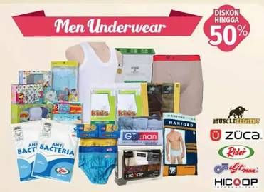 Promo Harga ZUCA Men Underwear/RIDER Underwear Man/GT MAN Underwear/HICOOP Men Underwear   - LotteMart