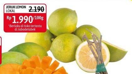 Promo Harga Jeruk Lemon Lokal per 100 gr - Alfamidi