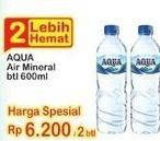 Promo Harga AQUA Air Mineral 600 ml - Indomaret