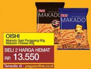 Promo Harga Oishi Makado Keju, Sapi Panggang 65 gr - Yogya