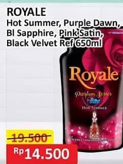 Promo Harga So Klin Royale Parfum Collection Hot Summer, Purple Dawn, Blue Sapphire, Pink Satin, Black Velvet 650 ml - Alfamart