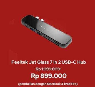 Promo Harga FEELTEK Jet Glass 7 in 2 USB-C Hub  - iBox
