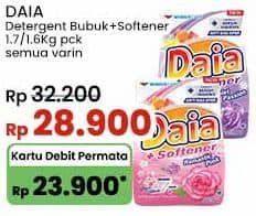 Promo Harga Daia Deterjen Bubuk + Softener Pink, + Softener Violet 1700 gr - Indomaret