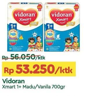 Promo Harga Vidoran Xmart 1+ Madu, Vanilla 725 gr - TIP TOP