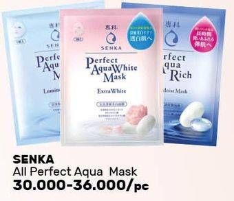 Promo Harga SENKA Perfect Aqua White Mask All Variants  - Guardian