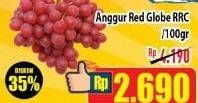 Promo Harga Anggur Red Globe Cina per 100 gr - Hypermart