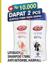 Promo Harga Lifebuoy Shampoo Anti Dandruff, Anti Hair Fall 170 ml - Hypermart