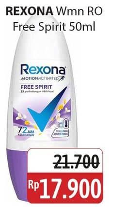 Promo Harga Rexona Deo Roll On Free Spirit 50 ml - Alfamidi