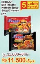 Promo Harga SEDAAP Korean Spicy Soup, Chicken per 5 pcs - Indomaret