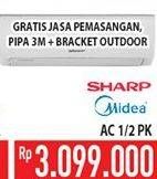 Promo Harga Midea/ Sharp AC 1/2 PK  - Hypermart