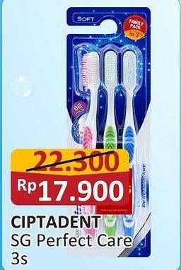 Promo Harga Ciptadent Sikat Gigi Perfect Care Soft 3 pcs - Alfamart