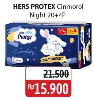 Promo Harga Hers Protex Comfort Night Wing 30cm 24 pcs - Alfamidi