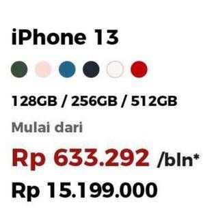 Promo Harga APPLE iPhone 13 128 GB, 256 GB, 512 GB  - Erafone