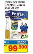 Promo Harga Entrasol Gold Susu Bubuk Vanilla, Chocolate 600 gr - Indomaret