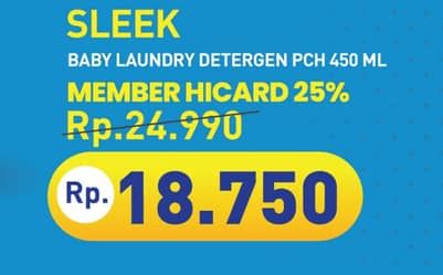 Promo Harga Sleek Baby Laundry Detergent 450 ml - Hypermart