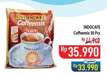 Promo Harga Indocafe Coffeemix 3in1 per 30 sachet 20 gr - Hypermart