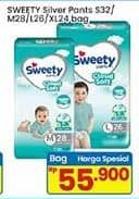 Promo Harga Sweety Silver Pants S32, M28, L26, XL24 24 pcs - Indomaret