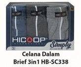 Promo Harga Hicoop Celana Dalam Pria HB-SC338 3 pcs - Hari Hari