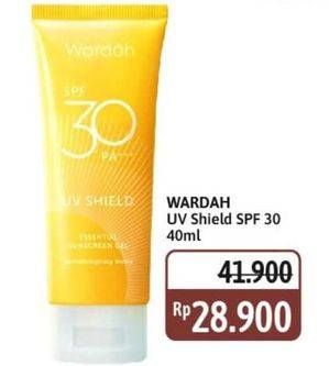Promo Harga Wardah UV Shield Essential Sunscreen Gel SPF 30 PA+++ 40 ml - Alfamidi