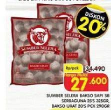 Promo Harga SUMBER SELERA Bakso Sapi SB Serba Guna, UB Urat 20 pcs - Superindo