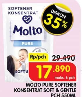 Promo Harga Molto Softener Ultra Pure 650 ml - Superindo