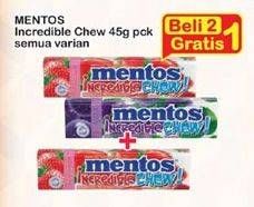 Promo Harga MENTOS Incredible Chew All Variants 45 gr - Indomaret