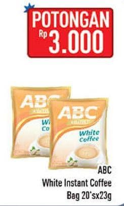 Promo Harga ABC Kopi White Coffee per 20 sachet 20 gr - Hypermart