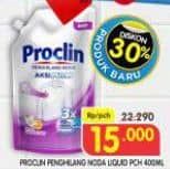 Promo Harga Proclin Penghilang Noda Cair 400 ml - Superindo