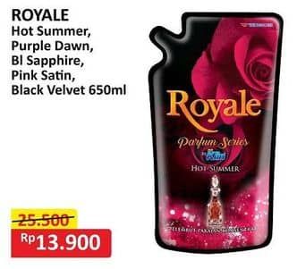 Promo Harga So Klin Royale Parfum Collection Hot Summer, Purple Dawn, Blue Sapphire, Pink Satin, Black Velvet 650 ml - Alfamart